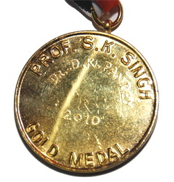 SK Singh Medal Back